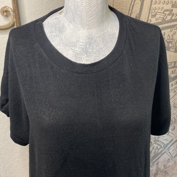 Bobeau - Cap Sleeve Lace Trip Top - Black - Large - Picture 3 of 6